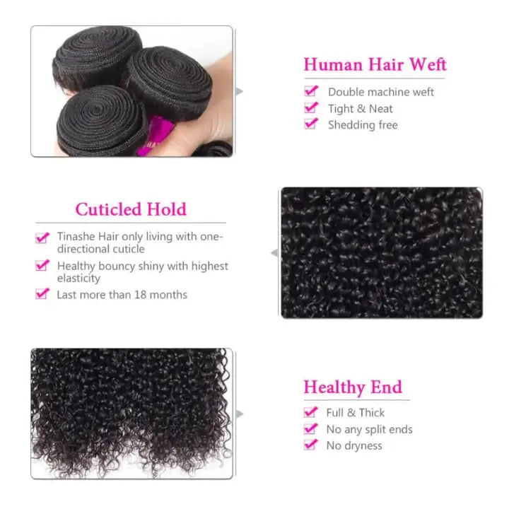 Tuneful Brazilian Jerry Curly Hair 4 Bundles Remy Human Hair Weft Weaving Hair Extensions