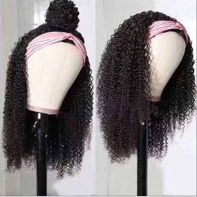 Tuneful Headband Wigs Human Hair Kinky Curly Wigs For Women