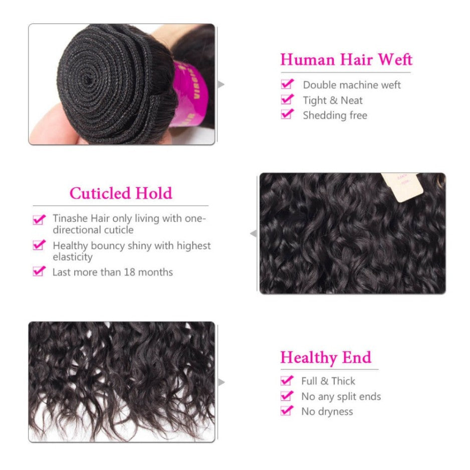 Tuneful Brazilian Water Wave Hair 1 Bundle Remy Hair Weft Weave Extension