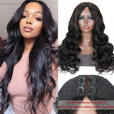 Tuneful Vpart Body Wave Super Natural Wigs Remy Human Hair No Leave Out  For Women