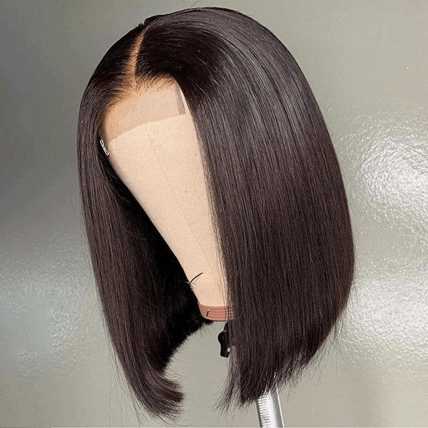 Tuneful 4x4 Short Bob Wigs Human Hair Lace Closure Wigs Straight