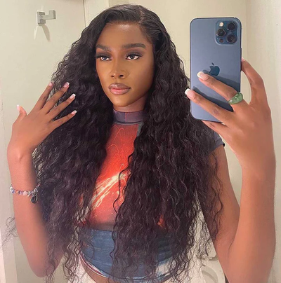 Tuneful Transparent 13x6 Lace Front Human Hair Wigs Raw Indian Water Wave Wigs