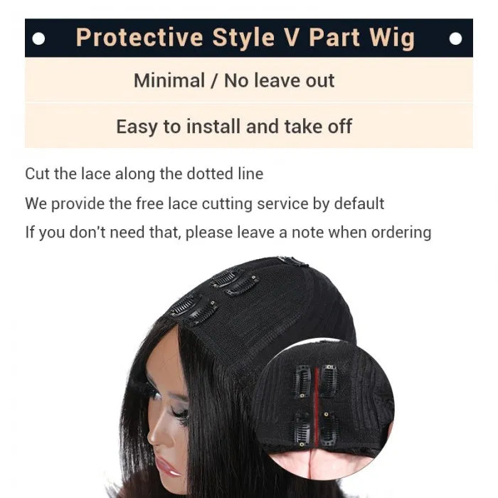 Tuneful Vpart Jerry Curly Wigs No Leave Out Natural Scalp Protective Style Upgraded U Part Wigs