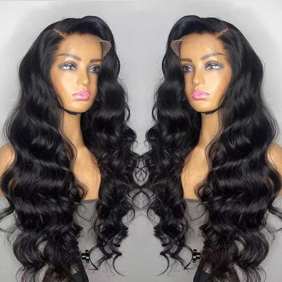 Tuneful Transparent 13x6 Lace Front Human Hair Wigs Raw Indian Body Wave 5x5 closure wigs