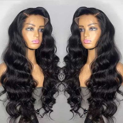 Tuneful Transparent 13x4 13x6 Lace Front Human Hair Wigs Raw Indian Body Wave Frontal Wigs 180% Density
