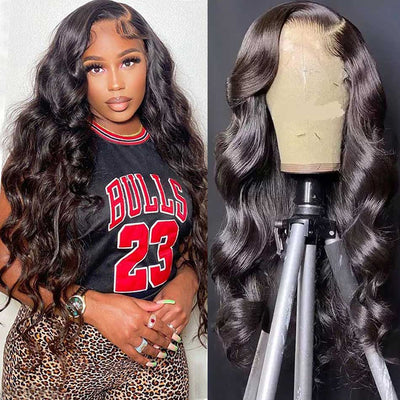 Tuneful Transparent 13x4 13x6 Lace Front Human Hair Wigs Brazilian Body Wave Frontal Wigs 180% Density