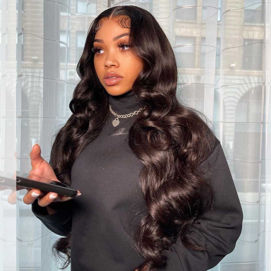 Tuneful 13×4 Undetectable HD Lace Full Frontal Wigs 5x5 HD Lace Human Hair Wigs Body Wave