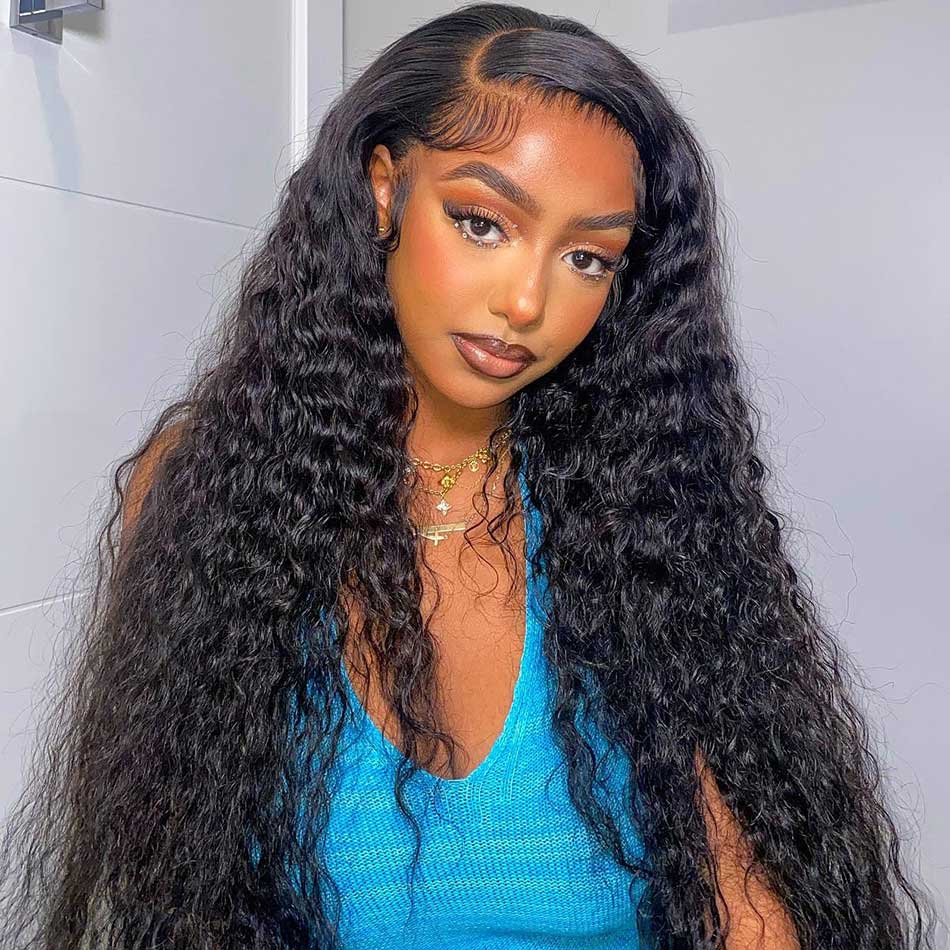 Tuneful 13x6 Transparent Lace Front Human Hair Wigs Brazilian Deep Wave 6x5 Ready Go Wigs