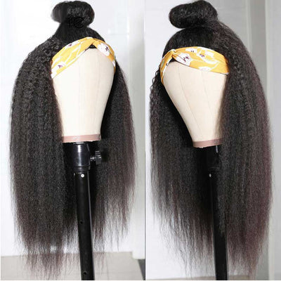 Tuneful Kinky straight Headband Wigs Human Hair Wigs