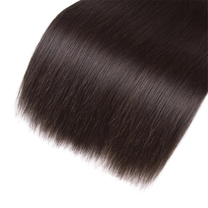 Tuneful 10A Straight Human Hair 4 Bundles With 13x4 Lace Frontal 100% Remy Human Hair