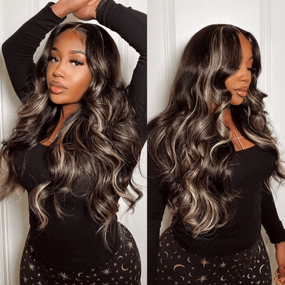 Tuneful Blonde Highlights Colored 13x4 5x5 HD Lace Front Closure Body Wave Wig 180% Denisty